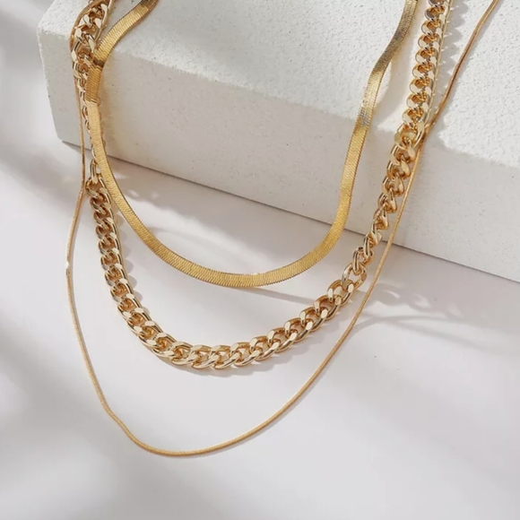 2021 fashion new arrival Boho Women Multi-Layer Choker Collar Chain Necklace - Picture 5 of 6